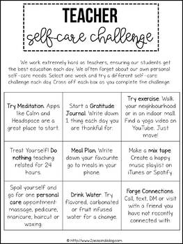 Teacher Self-Care Challenge