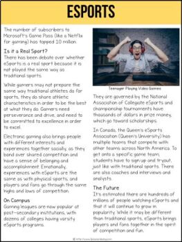 eSports Non-Fiction Article