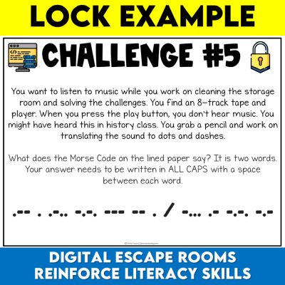 Back to School Digital Escape Room