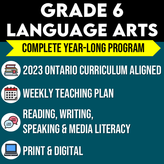 Grade 6 Language Arts Ontario Full Year ELA Program