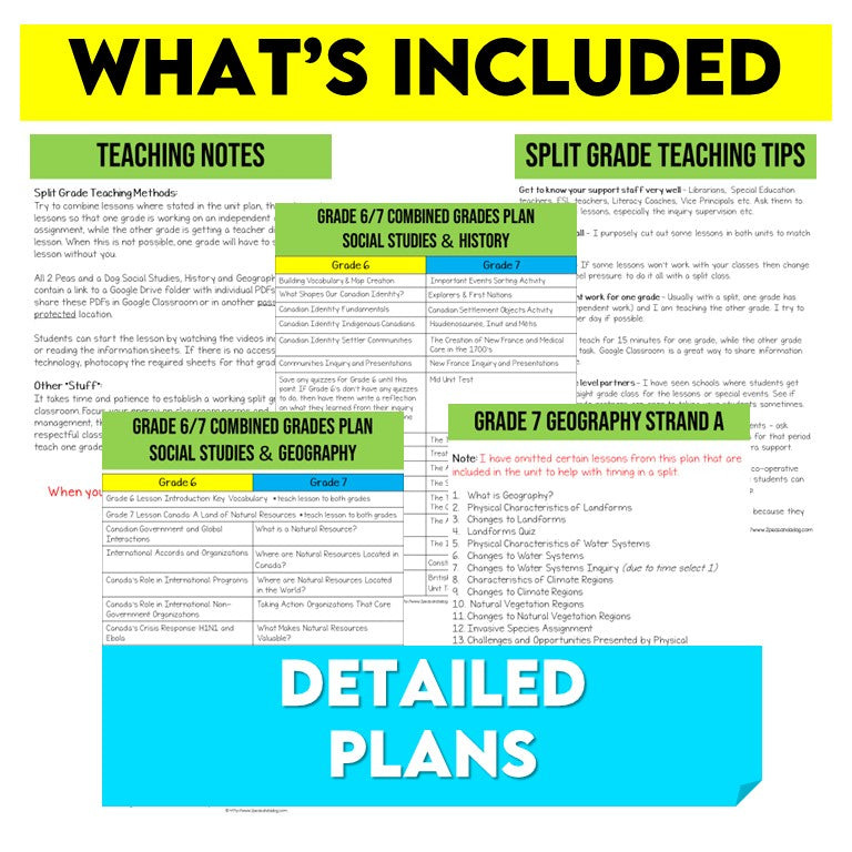 Grade 6 and Grade 7 Social Studies Long Range Plans Ontario Curriculum