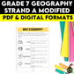 Grade 7 Geography Strand A Modified