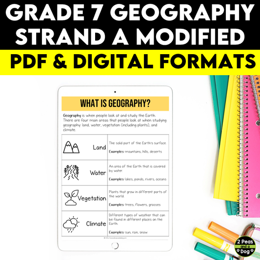 Grade 7 Geography Strand A Modified