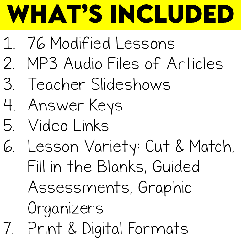Grade 7/8 Geography Modified Bundle