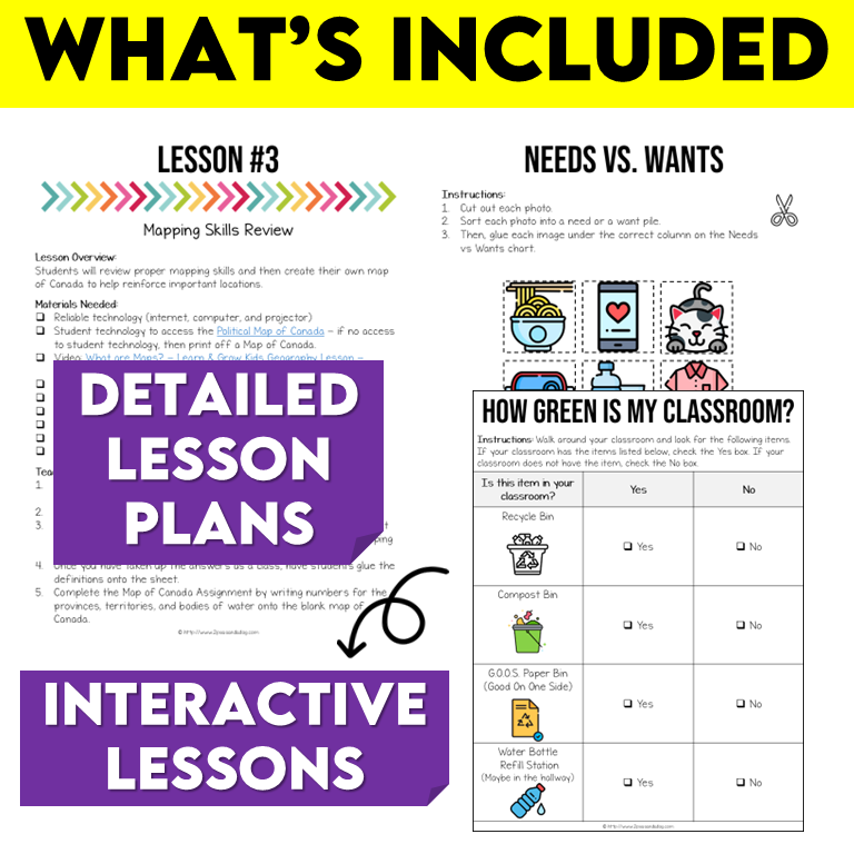 Grade 7/8 Geography Modified Bundle
