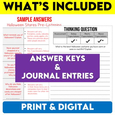 Podcast Listening Comprehension Lesson - Halloween Stores