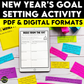 New Year's Goal Setting Activity and Reflection Sheets