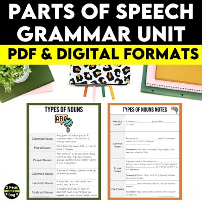Parts of Speech Grammar Unit