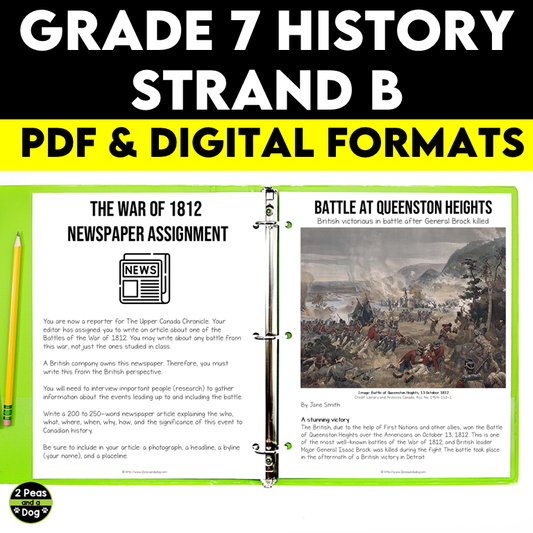 Grade 7 History Conflict and Challenges in Canada 1800-1850 Strand B