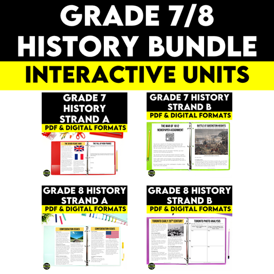 Grade 7/8 Canadian History Bundle 1713-1914