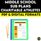 Middle School ELA Sub Plans - Topic Charitable Athletes