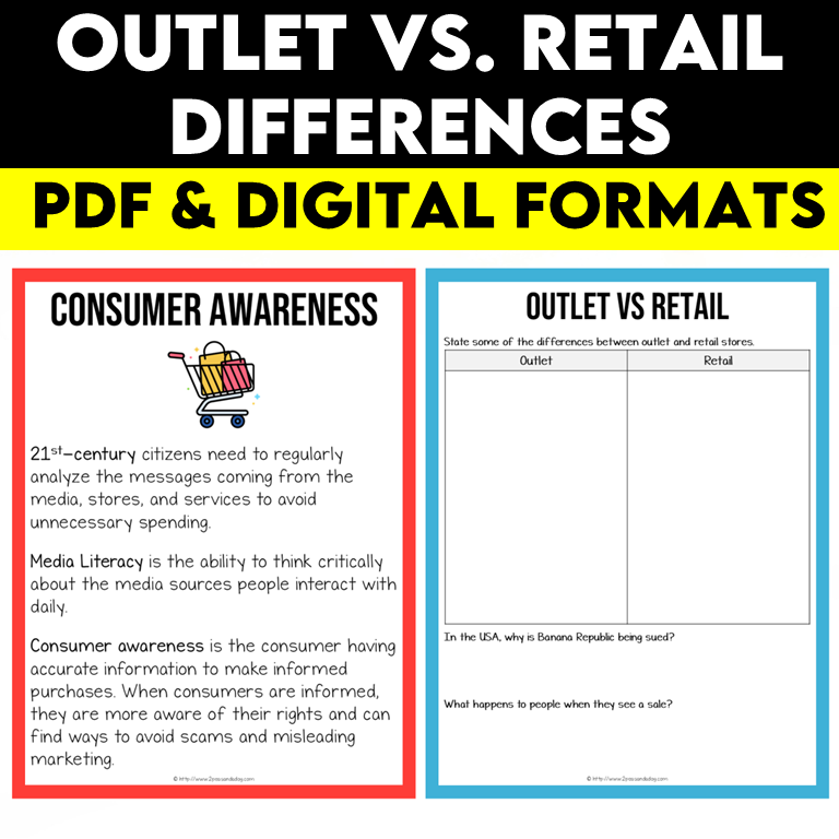 Media Literacy: Consumer Awareness Lesson - Outlet vs. Retail
