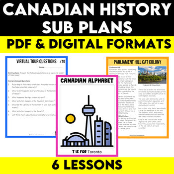 Canadian History Sub Plans Bundle