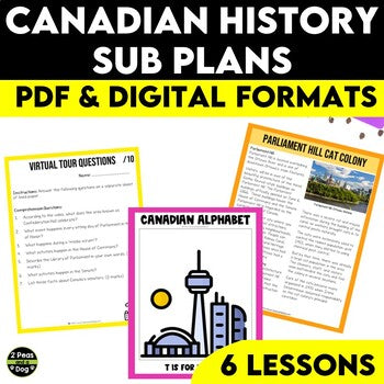Canadian History Sub Plans Bundle