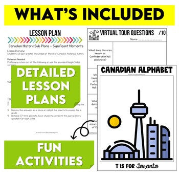 Canadian History Sub Plans Bundle