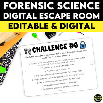 Forensic Science Digital Escape Room