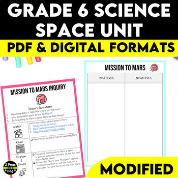 Grade 6 Space Unit Modified Unit