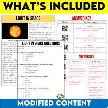 Grade 6 Space Unit Modified Unit