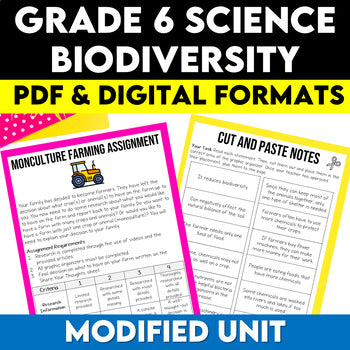 Grade 6 Biodiversity Modified Unit