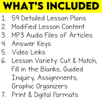 Grade 6 Science Modified Bundle
