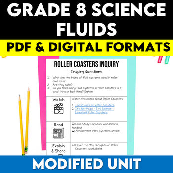 Grade 8 Science Modified Fluids Unit