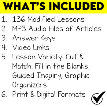 Grade 7/8 Science Modified Bundle