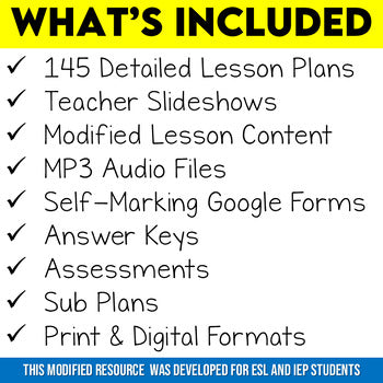 Grade 7/8 Science Modified Bundle