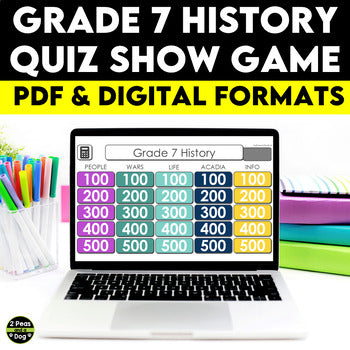 Grade 7 History Quiz Show Game
