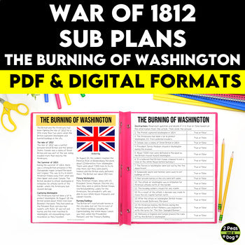 War of 1812 Activities, Sub Plans, Burning of Washington