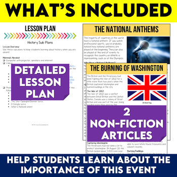 War of 1812 Activities, Sub Plans, Burning of Washington