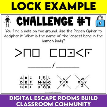 Human Body Digital Escape Room, Human Body Systems 5th Grade