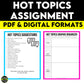 Hot Topics Class Discussion Assignment