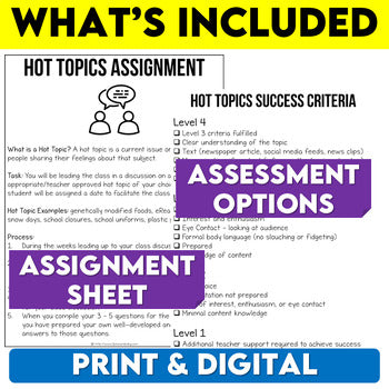 Hot Topics Class Discussion Assignment