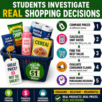Dollar Store Deals Media Literacy Lesson, Grade 6 Financial Literacy