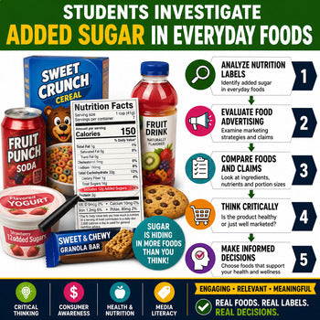 Added Sugar Media Literacy Lesson, Grade 6 Health Lesson