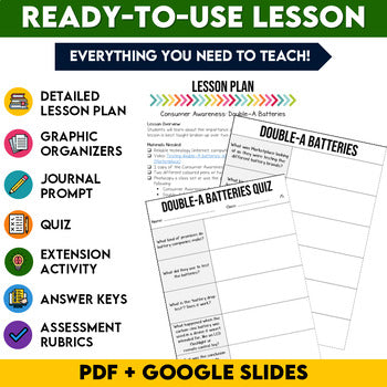 Double-A Batteries Media Literacy Lesson, Grade 6 Science