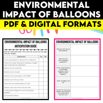 Environmental Impact of Balloons Media Literacy Lesson, Grade 6 Science