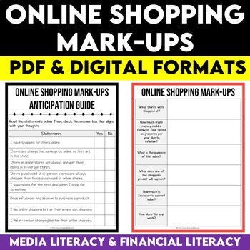 Online Shopping Mark-Ups Media Literacy Lesson, Grade 6 Financial Literacy