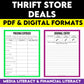 Thrift Store Deals Media Literacy Lesson, Grade 6 Financial Literacy