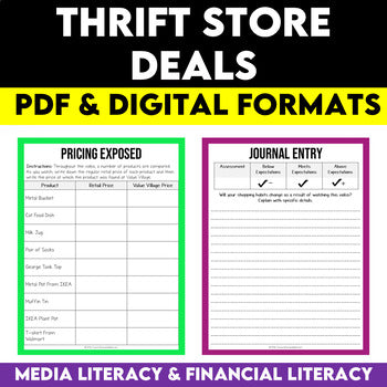 Thrift Store Deals Media Literacy Lesson, Grade 6 Financial Literacy