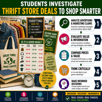 Thrift Store Deals Media Literacy Lesson, Grade 6 Financial Literacy