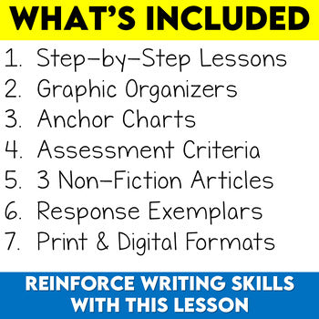 Grade 6 Article of the Week, Non-Fiction Reading Response