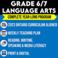 Grade 6/7 Language Arts Ontario Full Year ELA Program