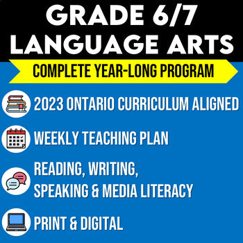 Grade 6/7 Language Arts Ontario Full Year ELA Program