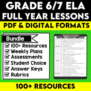 Grade 6/7 Language Arts Ontario Full Year ELA Program
