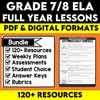 Grade 7/8 Language Arts Ontario Full Year ELA Program