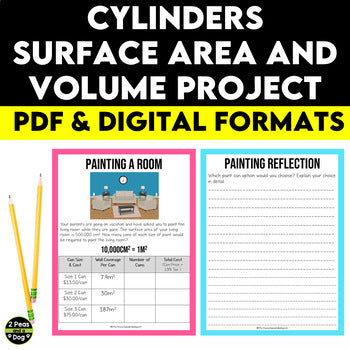 Cylinders Surface Area and Volume Project