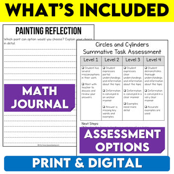 Cylinders Surface Area and Volume Project