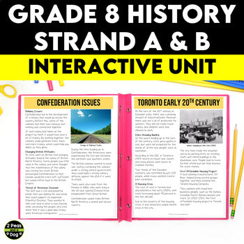 Grade 8 History Bundle Confederation, Western Settlement and Changing Society