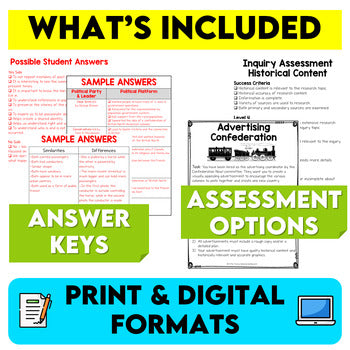 Grade 8 History Bundle Confederation, Western Settlement and Changing Society